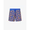 Vilebrequin Mens Marrakech Moorea Graphic-print Swim Shorts Xxl In Blue