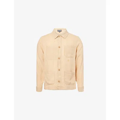 Vilebrequin Mens Moka Corentin Long-sleeve Linen Shirt In Neutral