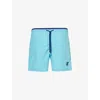 Vilebrequin Mens Moka Logo-embroidered Woven Swim Shorts Bora Bora