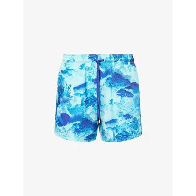 Vilebrequin X-ray Medusa Ultralight Foldable Swim Trunks In Blue