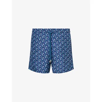 Vilebrequin Mens Paon Moorea Printed Swim Shorts In Green