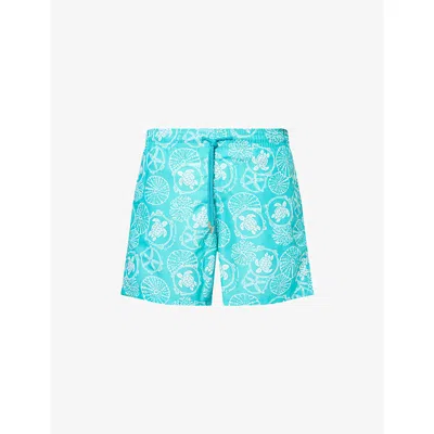 VILEBREQUIN MENS VERT DISCO VILEBREQUIN X TE MANA O TE MOANA MOOREA GRAPHIC-PRINT SWIM SHORTS XL