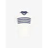 Vilebrequin Mens  Amour Striped Knitted Cotton T-shirt In White