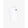 Vilebrequin Mens Brand-embroidered Crewneck Cotton-jersey T-shirt Blanc In White