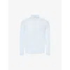Vilebrequin Mens Bleu Ciel Caroubis Brand-embroidered Linen Shirt In Bleu Ciel