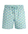 Vilebrequin Micro Ronde Des Tortues Rainbow Stretch Short Swim Shorts In Blue