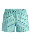 Vilebrequin Micro Ronde Des Tortues Rainbow Stretch Short Swim Shorts In Blue