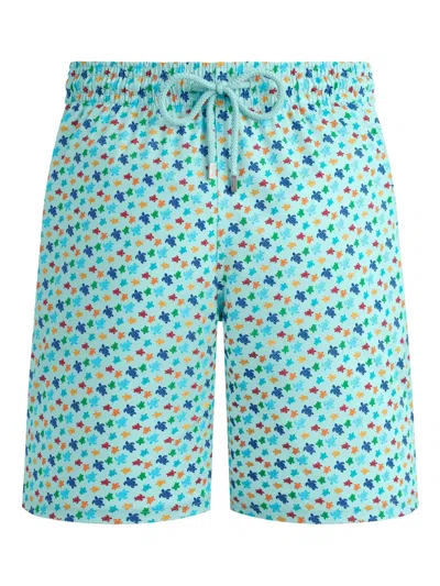 Vilebrequin Micro Ronde Des Tortues Rainbow Swim Shorts In Blue