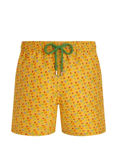 Vilebrequin Micro Ronde Des Tortues Swim Shorts In Yellow