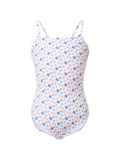 Vilebrequin Kids' Micro Ronde Des Tortues Swimsuit In Nude