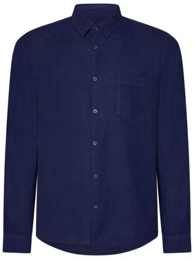 Vilebrequin Midnight Blue Linen Long-sleeved Shirt