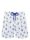 Vilebrequin Mistral Cocorico Swim Shorts In White