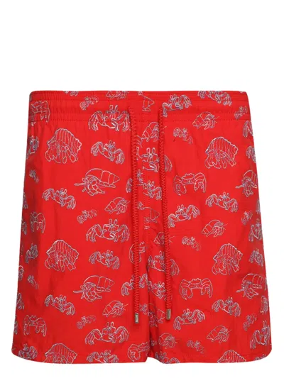 Vilebrequin X Mistral Swim Trunks In Red