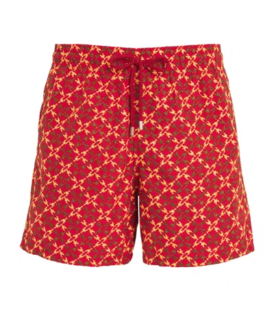 Vilebrequin Mistral Pixel Swim Shorts In Red