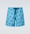 Vilebrequin Mistral Printed Swim Trunks In Blue