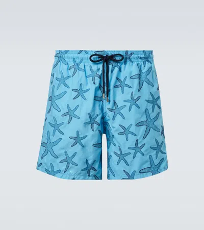 Vilebrequin Mistral Printed Swim Trunks In Blue