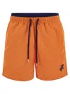 Vilebrequin Embroidered Moka Swim Shorts In Orange