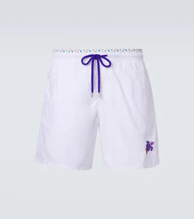Vilebrequin Moka Printed Swim Trunks In White