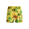 Vilebrequin Ultra-light And Packable Swim Shorts Palms Offset In Yellow