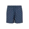 Vilebrequin Micro Turtle Print Moorea Swim Shorts In Blue