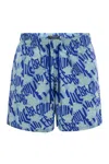 Vilebrequin Printed Recycled Polyamide Swim Shorts In Bluette