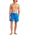 Vilebrequin Turtle Print Moorea Swim Shorts In Palace Blu