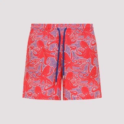 Vilebrequin Moorea Hypnoptocus Print Swim Shorts In Red