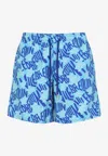 Vilebrequin Printed Recycled Polyamide Swim Shorts In Blue
