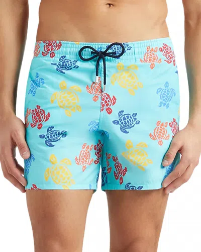 Vilebrequin Turtle Print Mistral Swim Shorts In Thalassa