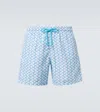 Vilebrequin Mens Blanc Moorea Graphic-print Swim Shorts Xxl
