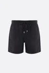 Vilebrequin Mens Noir Moorea Drawstring-waist Recycled-polyamide Swim Shorts