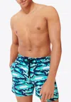 Vilebrequin Moorea Requins 3d Swim Shorts In Blue