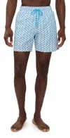 Vilebrequin Mens Blanc Moorea Graphic-print Swim Shorts Xxl