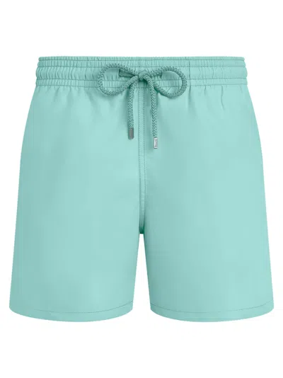 Vilebrequin Moorea Solid Colored Beach Shorts In Green