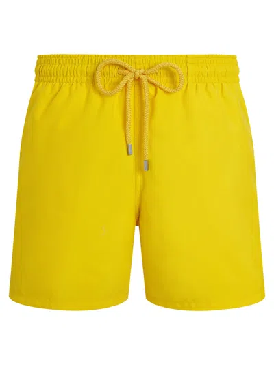 Vilebrequin Moorea Solid Colored Beach Shorts In Yellow