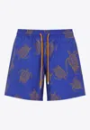 Vilebrequin Mens Marrakech Moorea Graphic-print Swim Shorts In Blue