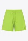 Vilebrequin Mens Lime Moorea Graphic-print Swim Shorts In Green