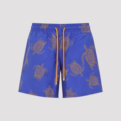 Vilebrequin Moorea Swim Shorts Turtles Print In Blue