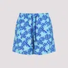 Vilebrequin Printed Recycled Polyamide Swim Shorts In Topaze Bleue