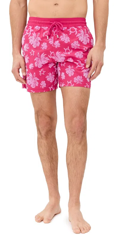 Vilebrequin Moorea Swim Trunks Groseille In Red