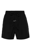 Vilebrequin Mens Noir Moorea Drawstring-waist Recycled-polyamide Swim Shorts In Black