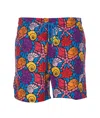 Vilebrequin Graphic-print Logo-appliqué Swim Shorts In Multicolour