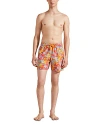 Vilebrequin Moorea Printed Swim Trunks In Santorin B