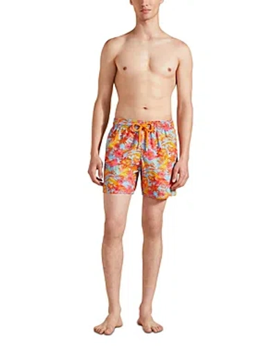 Vilebrequin Moorea Tahiti Flowers Print 7 Swim Trunks In Multi