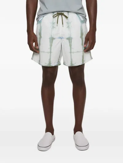 Pre-owned Vilebrequin Moorea Tie-dye Swim Shorts In White
