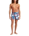 Vilebrequin Moorea Tropical Turtles Stretch Swim Trunks In Late Night