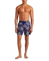 Vilebrequin Moorea Vendome Turtles Print 6 Swim Trunks In Late Night