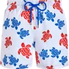 Vilebrequin Tortues Printed Swim Shorts In White