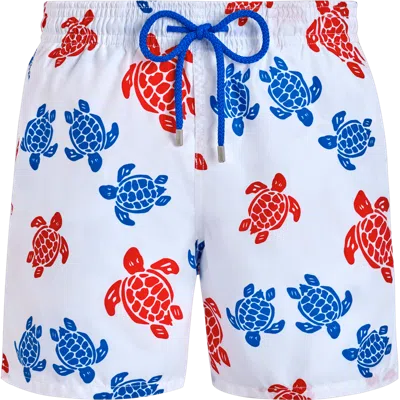Vilebrequin Tortues Printed Swim Shorts In White