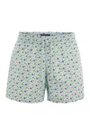 Vilebrequin Micro Ronde Des Tortues Rainbow Stretch Short Swim Shorts In Blue